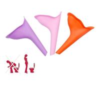 3PCS Reusable Silicone Female Urin-Ation Device,Portable Urinal for Women,Ladies' Emergency Urin-Ation Tool,Hygienic&Easy to Use and Clean,Ideal for Travel,Camping,Hiking,Outdoor Adventures,Driving