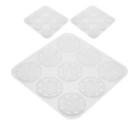 3pcs Reusable Silicone Poker Chip Mold for DIY Crafters | White Resin Casting Mold, Smooth Nonstick Finish, High Temperature Stability for Family Gatherings