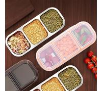 3Pcs Reusable Stainless Steel Snack Containers, Take-away Leak-proof Food Storage Box, With Compartments Silicone Lids, For Picnic, Road Trip