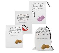 3pcs Reusable Vegetable Storage Bags with Zipper and Drawstring, Eco-Friendly Non-Woven Fabric for Fresher Potatoes, Onions & chili - Ideal for Pantry Storage, Home Cooks & Eco-Conscious Users