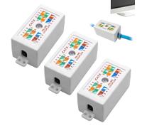 3PCS RJ45 Cat6 Ethernet Junction Box, Punch Down Inline Coupler | Cat6 Ethernet Junction Box for Network Cable Extension, RJ45 Connector for Cat6 Cat5E Cat5 Ethernet Network Cables (White)