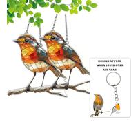 3pcs Robin Gifts for Women Memorial Gift Includes robin keyring Cards and Pendants Gifts Suitable for Close Relatives Grieve Friends Commemorate Mourning for Honor the Memory of Deceased Loved Ones