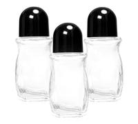 3PCS Roll on Bottles, 50ml Thicken Clear Glass Roller Bottles for Oils, Refillable Empty Roller Ball Applicator with Non-slip Bottom for Essential Oil Fragrance Cosmetics, Only Bottle.