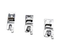 3PCS Rolled Hem Presser Foot Set - Sewing Machine Feet - Narrow Hem Foot 3mm 4mm 6mm - Fits Most Low Shank Snap-On Machines - Hemming Foot Kit