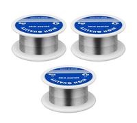 3Pcs Rolls Solder Wire, Flux Core Welding Wire with Leaded Solder, for Electronics Component Repair, Circuit Board Maintenance, DIY Project Assembly, Precision Electronic Silver Solder Tasks