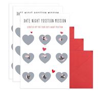 3pcs Romantic Valentine’s Day Scratch Cards for Couples Fun Date Night Love Gift for Christmas Anniversaries Wedding Relationships