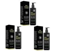 3pcs Root Activator Shampoo, Hair Thickening Shampoo Natural Hair Thickening Formula For Men and Women- 10.1 fl oz / 300 mL,Boosts Melanin for Fuller Hair, Stronger-Roots Hair Care Solution (Black)