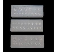 3pcs Rose Flower 3D Acrylic Nail Molds Retro Decorative Design Silicone Manicure Mold Clay Mold Human