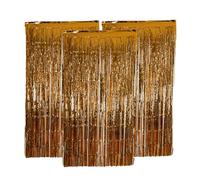 3Pcs Rose Gold Foil Curtain Backdrop Curtain 3.2ft X 8.3ft, Door Tinsel Curtains Backdrop, Party Backdrop Decoration For Engagement, Wedding, Bridal Shower, Birthdays, And More