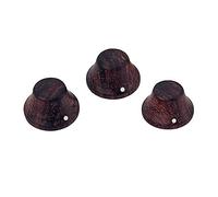 3pcs Rose Wood Guitar Control Knob Tone or Volume Top Hat Tuning Peg Button
