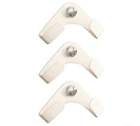 3pcs Rotating Pot Lid Holder With Suction Cup For Kitchen Organization Of Lids And Cutting Boards On Wall Or Cabinet In White Color(White)