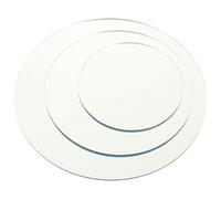3pcs round Acrylic Mirror Board Photo Background Prop | Silver Finish, Smooth Surface, for Earrings and Watches, Online Photography Display