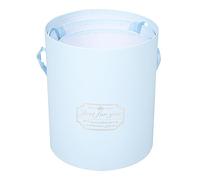 3pcs Round Flower Bucket Box Small Paperboard Bouquet Container for Weddings Birthdays and Special Occasions Elegant Floral Packing(Blue)