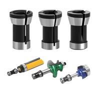 3pcs Router Collet Adapter Set, 6mm 1/4" 8mm - Precision Chuck for Trimmer, Engraving & Milling Machine