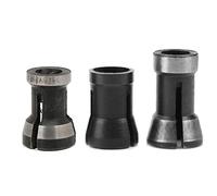 3PCS Router Collet Chuck, 6mm 6.35mm 8mm Router Bit Collet Chuck Adapters Router Collet Cone Woodworking Milling Cutter Chuck for Engraving Machines Trimming Milling Carving Heads