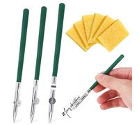 3Pcs Ruling Pen Set, 6Pcs Rubber Eraser, Masking Fluid Pen, Ruling Ink Set for Watercolor Supplies Painting Drawing Line Technical Mounting Art Artists