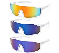 3PCS Running Glasses, Polarised Sunglasses UV400, Cycling Glasses Sports | Lightweight Frame with Comfortable Fit for Hiking, Skiing, Driving, Fishing and Other Outdoor Activities in Daily Use