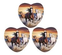 3PCS Running Horses Car Air Freshener Hanging Scented Cards Cute Gray Car Fresheners Long Lasting New Cars Scents for Women Men Natural Air Freshener with Lanyard Automotive Freshies
