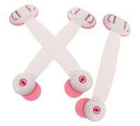 3pcs Safety Cabinet Door Lock with No Drill Automatic Latch | Rounded ABS PE Pom Build, Pink Finish, Home Kitchen Use, Protects Fingers from Pinching