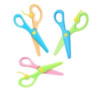 3Pcs Safety Scissors Set,Preschool Training Scissors,Plastic PlaydoughScissors,ArtCraft Safe Scissor,Handmade Art Craft Scissorsfor DIY Crafts,Scrapbooking