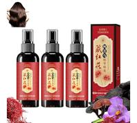 3pcs Saffron Hair Blackening Spray,SAffron and Polygonum Multiflorum Essence Spray, Gray Hairs to Black, Dryness and Frizz (3PCS)