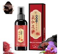3pcs Saffron Hair Blackening Spray,SAffron and Polygonum Multiflorum Essence Spray, Gray Hairs to Black, Dryness and Frizz (1PCS)