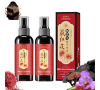 3pcs Saffron Hair Blackening Spray,SAffron and Polygonum Multiflorum Essence Spray, Gray Hairs to Black, Dryness and Frizz (2PCS)