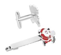 3pcs Santa Claus Tie Clip Alloy Christmas Clothing Accessory for Men