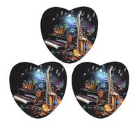 3PCS Saxophone And Piano Car Air Freshener Hanging Scented Cards Cute Black Car Fresheners Long Lasting New Cars Scents for Women Men Natural Air Freshener with Lanyard Automotive Freshies