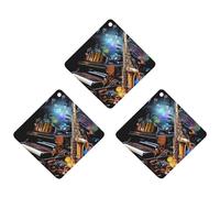 3PCS Saxophone And Piano Car Air Freshener Hanging Scented Cards Cute Black Car Fresheners Long Lasting New Cars Scents for Women Men Natural Air Freshener with Lanyard Automotive Freshies