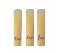 3Pcs Saxophone Reeds with Smooth Airflow for Clarinet and Various Saxophone Types (Clarinet Yellow)