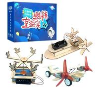 3pcs science experiment set wooden science experiment wooden engineering set birthday gift (English instructions)