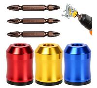 3Pcs Screwdriver Head Magnetic Ring with 3Pcs PH2 Screwdriver Bits Universal Magnetic Drill Bit Holder for Hex Screwdriver Magnetic Bit Holder Set for DIY, Furniture & Automotive Repair