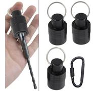3pcs SDS Shank Screwdriver Bit Holder Extension Bar for 1/4 Inch Bits, Drill Accessory with Keychain Carabiner, Aluminum Alloy Storage Tool