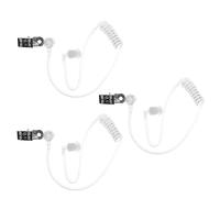 3PCS Secret Agent Accessories Transparent Ear Piece Costume with Metal Clip Fake Ear Piece for Radio Audio Headsets Agent Secret Earpiece Costume Prop Replacement Air Acoustic Tube Coil Audio Tube