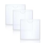 3PCS Self-Adhesive Car Tax Disc & Parking Permit Holder for Car Windscreen, Clear Square PVC Badge Protector - Easy Stick-on Organiser for Permits and Tickets