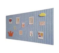3pcs Self Adhesive Three-Dimensional Wall Panel Felt Material Hole Filling Wallpaper Decoration Boards Background Decor for Photos(Sky Blue,60x120cm)