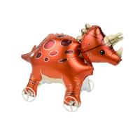 3PCS Self Standing Large Dinosaur Animal Balloon - Walking With Wheels, Capybara Pirthday Decorations Walking Balloon, Foil Fun Pet for Kids - Jungle Theme Party Supplies Decor