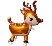 3PCS Self Standing Large Dinosaur Animal Balloon - Walking With Wheels, Capybara Pirthday Decorations Walking Balloon, Foil Fun Pet for Kids - Jungle Theme Party Supplies Decor