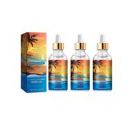 (3pcs) Self Tanning Drops for Face & Body - Natural Bronzing Serum with Green Tea & Calendula Cucumber for Sun-Kissed Glow Dark Tan