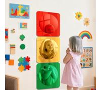 3pcs Sensory Wall Mirror, Acrylic Bubble Mirror Wall Decoration, Interactive Home Decor for Kids kids Preschool Playroom Daycare Feelings Exploration Tactile Stimulation