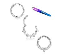 3pcs Septum Rings 16G Daith Piercing Jewelry Daith Nose Septum jewelry, Stainless Steel, no gemstone