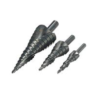 3PCS/Set 4-32MM HSS Cobalt Step Drill Bit Set Nitrogen High Speed Steel Spiral for Metal Cone Triangle Shank Hole Metal Drills