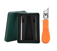 3Pcs/Set Anti Splash Eagle Beak Beveled Nail Clippers with Nail File Stainless Steel Nail Clipper Manicure Tools Large Size,Orange