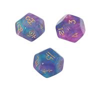 3Pcs/Set Astrological 12-Sided Polyhedral Astrology Ta-rot Card Divination Set Astrology Set