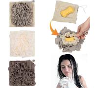 (3pcs Set B) 3Pcs Wash Cloth Loofah Combo - The Soft Loofah and Washcloth 2 in 1 Bath Loofah Sponge - For Cleansing and Smooth Skin, Shower Supplies