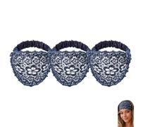 3PCS Set Boho-Chic Crystal & Pearl Embellished Wide Headbands, Ideal for Weddings, Vacations & Daily Styling for Women - Luxury Hair Accessories(Blue,3pcs)
