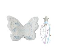 3Pcs/Set Butterfly Wing Costume Accessories for Girls Including Girls Headgear and Star Wand Magical Stick Props Embroidery Baby Costume Accessories