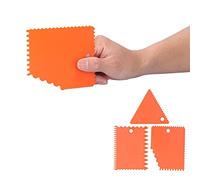 3PCS/Set Cake Scraper Set, Plastic Buttercream Smoother, Dough Decorating Tools with Jagged Edge for Baking Enthusiasts, Beginners, Professionals (Green) (Pink) (Orange)