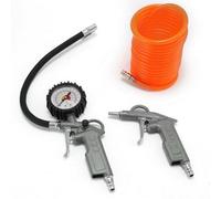 3Pcs/set Compressor Air Tool Kit With Pressure Gauge With 5M Spiral Air Hose Set